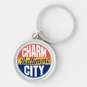 Baltimore Vintage Label Keychain