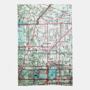 BALTIMORE Vintage Map Towel