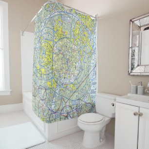 Baltimore-Washington TAC Chart Shower Curtain