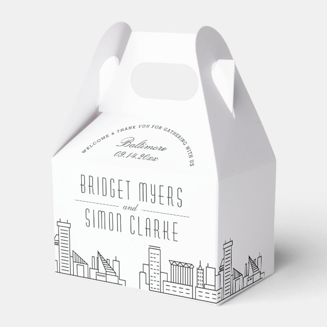 Baltimore Wedding Favor Box (Front Side)