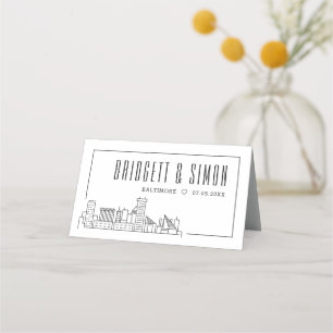 Baltimore Wedding   Place Table Name Cards 