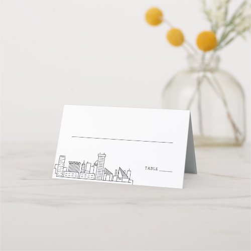 Baltimore Wedding  Place Table Name Cards 