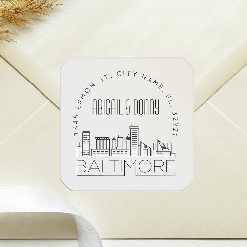 Baltimore Wedding  Pre_Addressed Envelope Seal