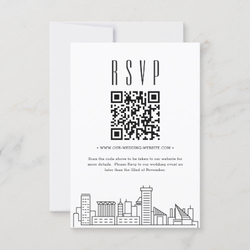 Baltimore Wedding QR code RSVP Invitation