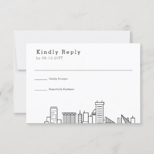 Baltimore Wedding   Stylized Skyline RSVP