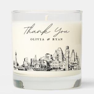Baltimore Wedding Thank You Gift Custom Candle