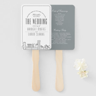 Baltimore Wedding   Wedding Program Hand Fan