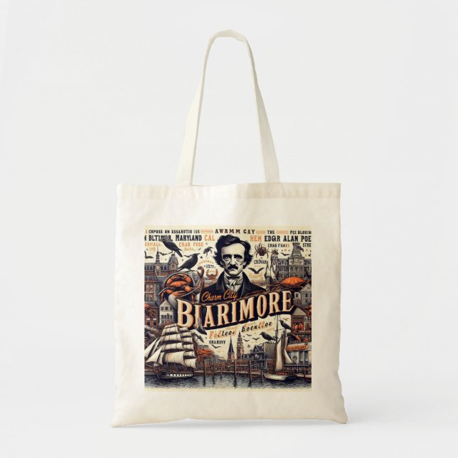 Baltimore's Best: Harbor, Crabs, & Poe Tote (Front)
