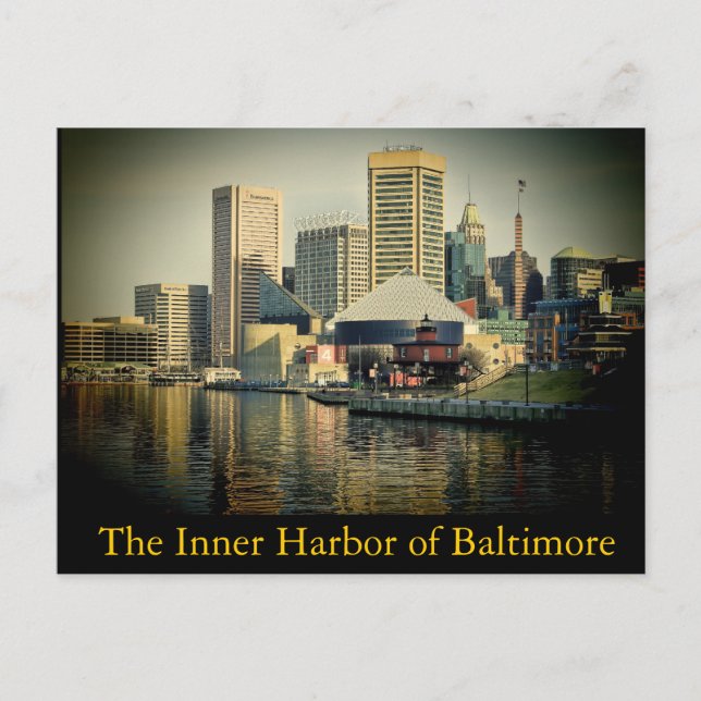 Baltimore's Inner Harbor Postcard (Front)
