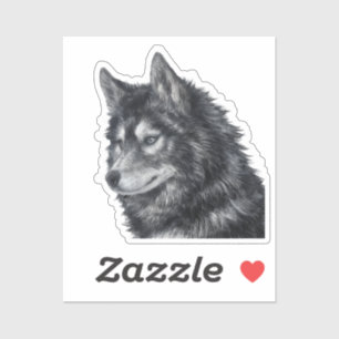 Balto Dog Illustration Sticker