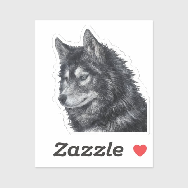 Balto Dog Illustration Sticker (Sheet)