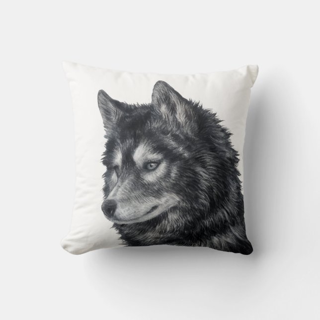 Balto Dog Throw Pillow (Front)