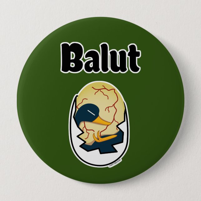 Balut egg duck embryo egg protein Filipino Button (Front)