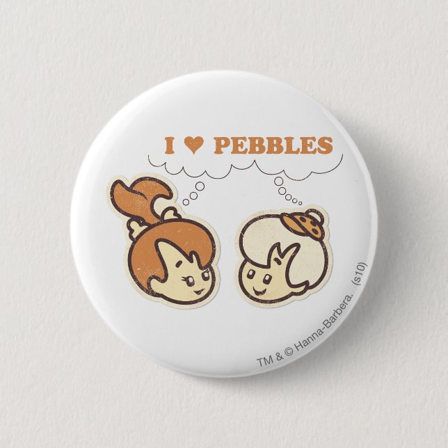 Bam Bam loves PEBBLES™ Button (Front)