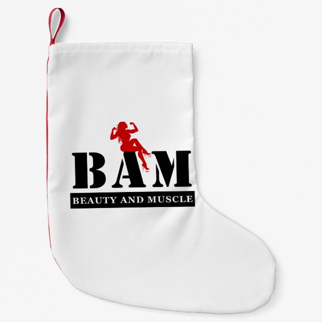 BAM Beauty and Muscle Christmas Stocking (Front)