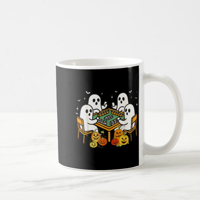 Bam Boo Halloween Ghost Mahjong Funny Costume Game Coffee Mug (Right)