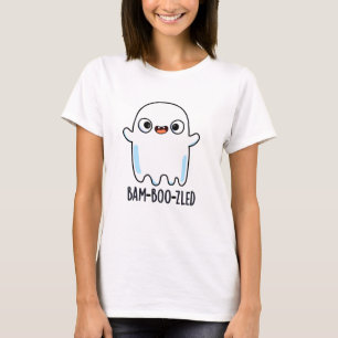 Bam-boo-zled Funny Halloween Confused Ghost Pun T-Shirt
