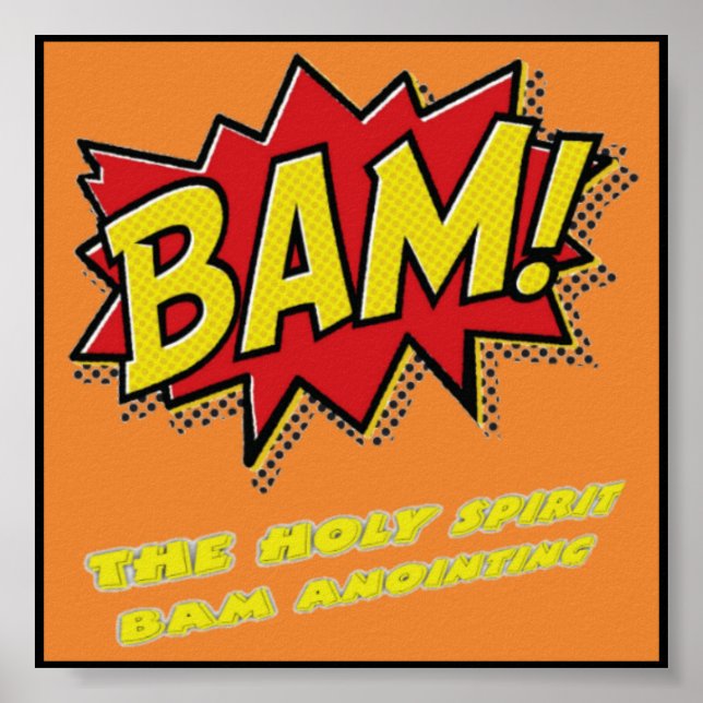 Bam! Comic Poster. This is a lovely comic saying Poster (Front)