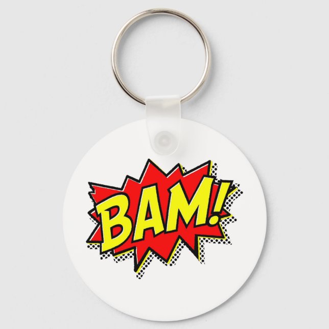 BAM COMICBOOK SOUNDS ACTIONS LOUD COMICS CARTOONS KEYCHAIN (Front)