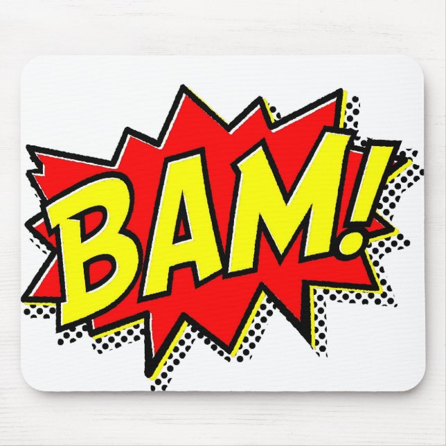 BAM COMICBOOK SOUNDS ACTIONS LOUD COMICS CARTOONS MOUSE PAD (Front)