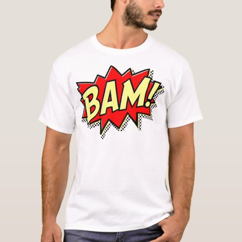 BAM COMICBOOK SOUNDS ACTIONS LOUD COMICS CARTOONS T_Shirt