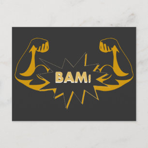 BAM! postcard for the lifter or fitness enthusiast