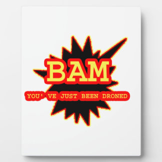 BAM YOU'VE JUST BEEN DRONED jGibney The MUSEUM Za Plaque
