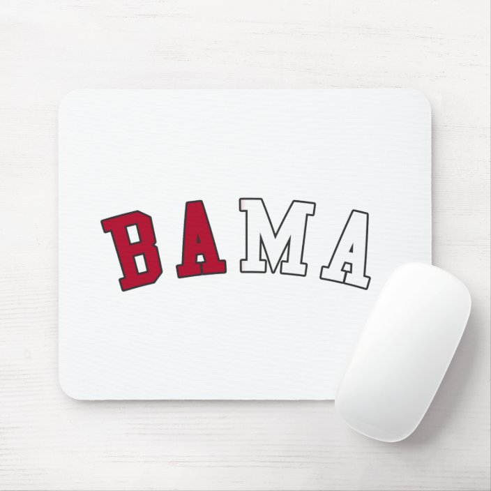 Bama in State Flag Colors Mouse Pad