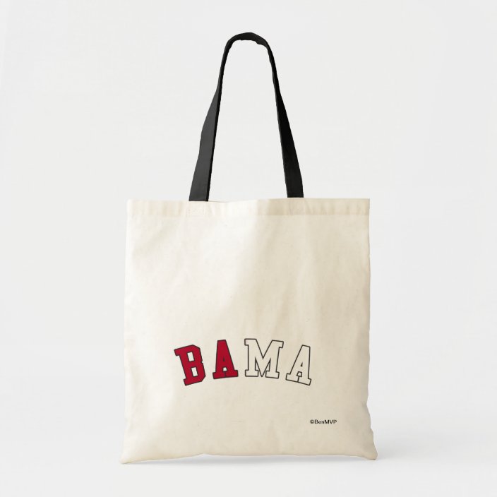 Bama in State Flag Colors Tote Bag