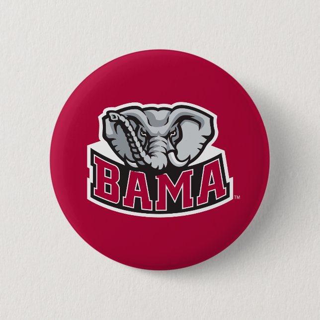 Bama with Big Al Pinback Button (Front)