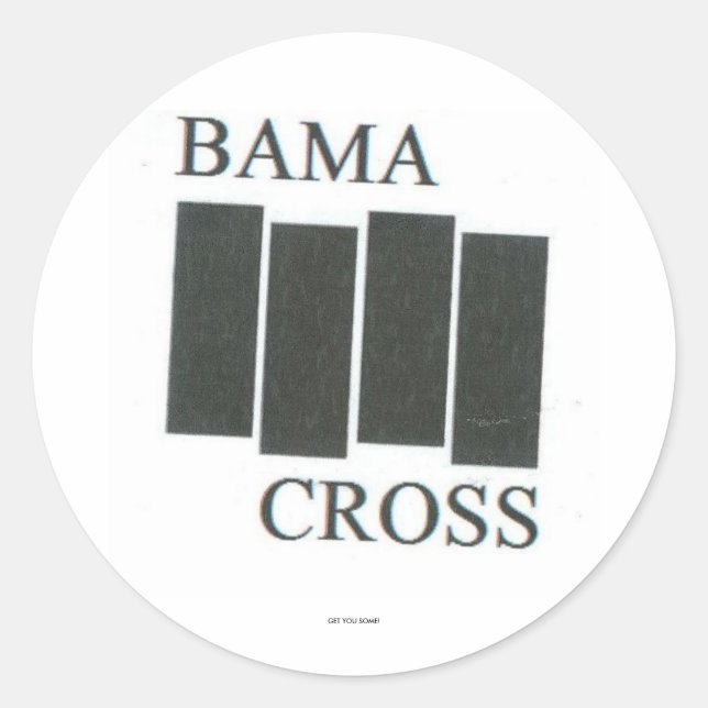 BAMACROSS BF RETRO CLASSIC ROUND STICKER (Front)