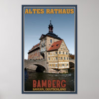Bamberg - Altes Rathaus Portrait Poster