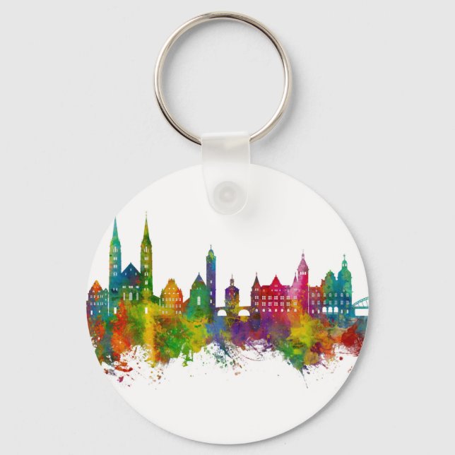 Bamberg Germany Skyline Keychain (Front)
