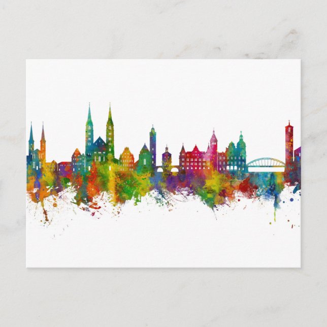 Bamberg Germany Skyline Postcard (Front)