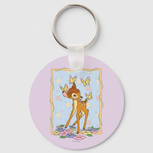 Bambi and Butterflies Keychain