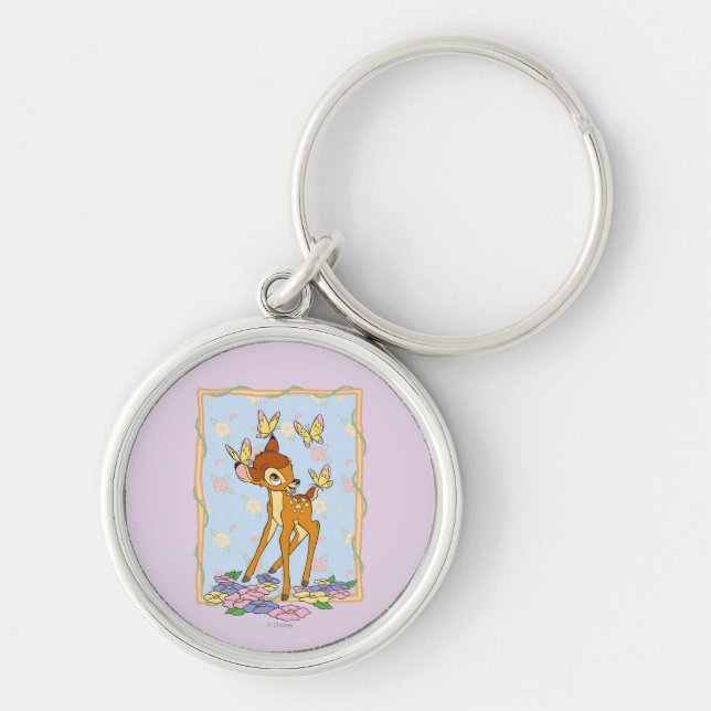 Bambi and Butterflies Keychain (Front)