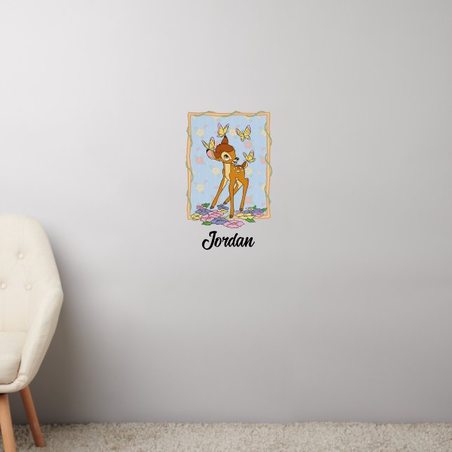 Bambi and Butterflies | Personalize Wall Decal (Living Room 2)