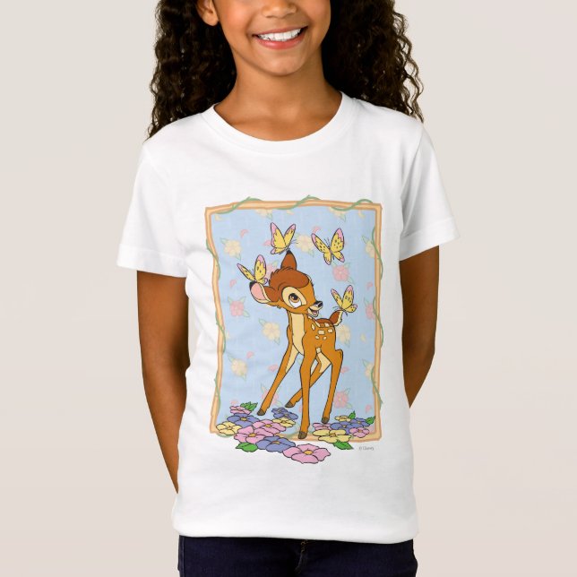 Bambi and Butterflies T-Shirt (Front)
