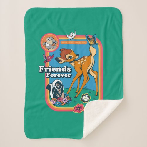 Bambi and Friends  Friends Forever Sherpa Blanket