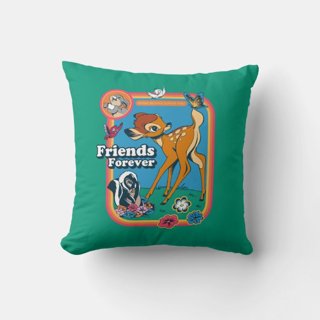 Bambi and Friends | Friends Forever Throw Pillow (Front)