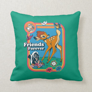 Bambi and Friends   Friends Forever Throw Pillow
