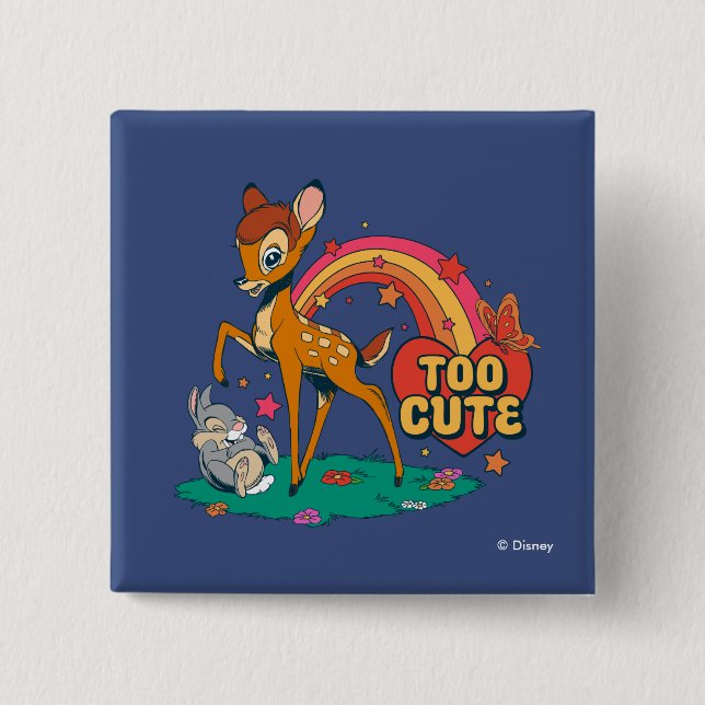 Bambi and Friends | Too Cute Button (Front)