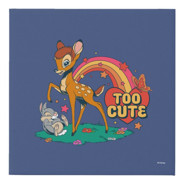 Bambi and Friends | Too Cute Faux Canvas Print (Front)