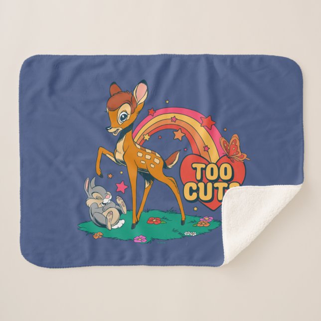 Bambi and Friends | Too Cute Sherpa Blanket (Front (Horizontal))