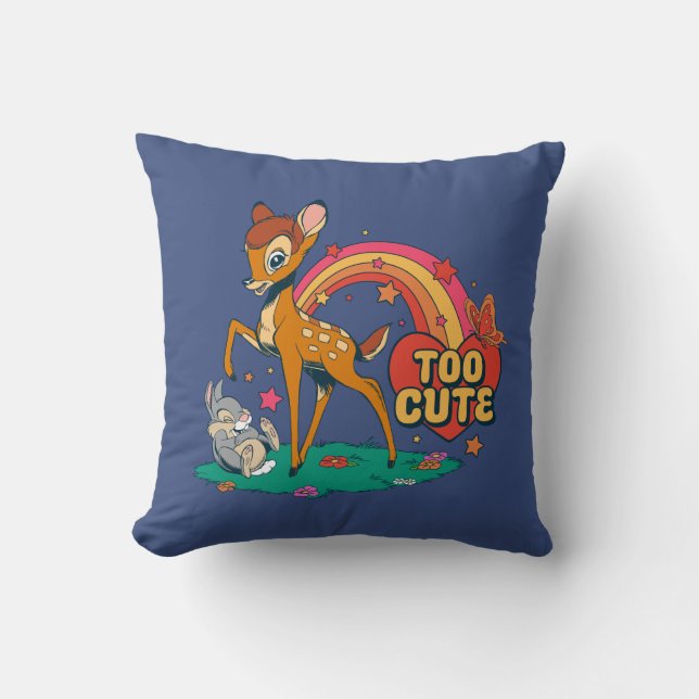 Bambi and Friends | Too Cute Throw Pillow (Front)