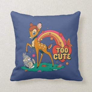 Bambi and Friends   Too Cute Throw Pillow