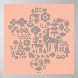 Bambi and Woodland Creatures Poster