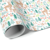 Bambi and Woodland Friends Pattern Wrapping Paper (Roll Corner)