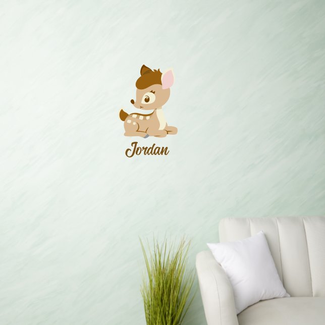 Bambi Cute Cartoon | Personalize Wall Decal (Living Room)