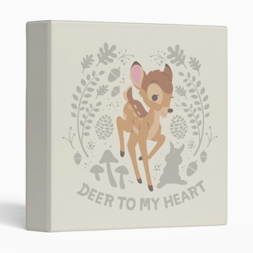Bambi Deer To My Heart Forest Graphic 3 Ring Binder